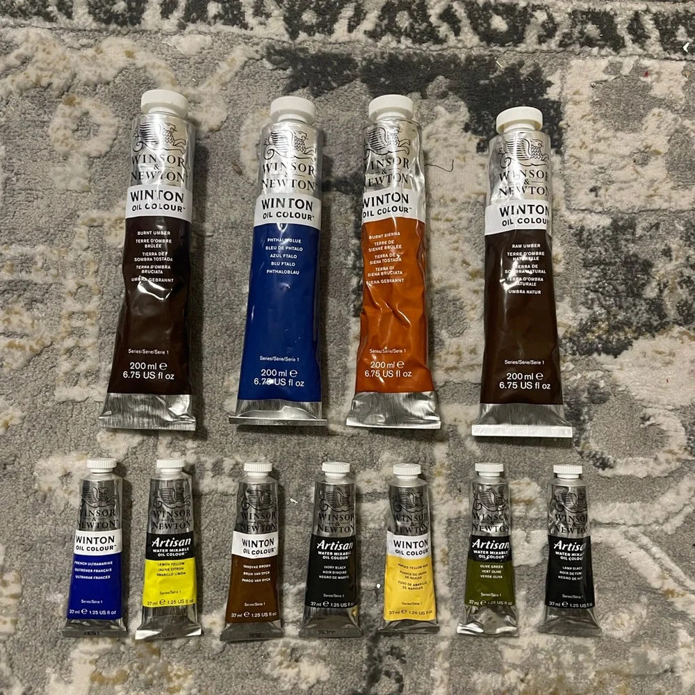 Winsor & Newton: Winton & Artisan Paint Bundle - 6.75floz and 1.25floz Tubes - Picture 1 of 7